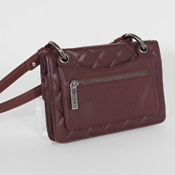Chanel Quilted Burgundy Caviar Medium Retro Class Flap Bag - Picture 5 of 16